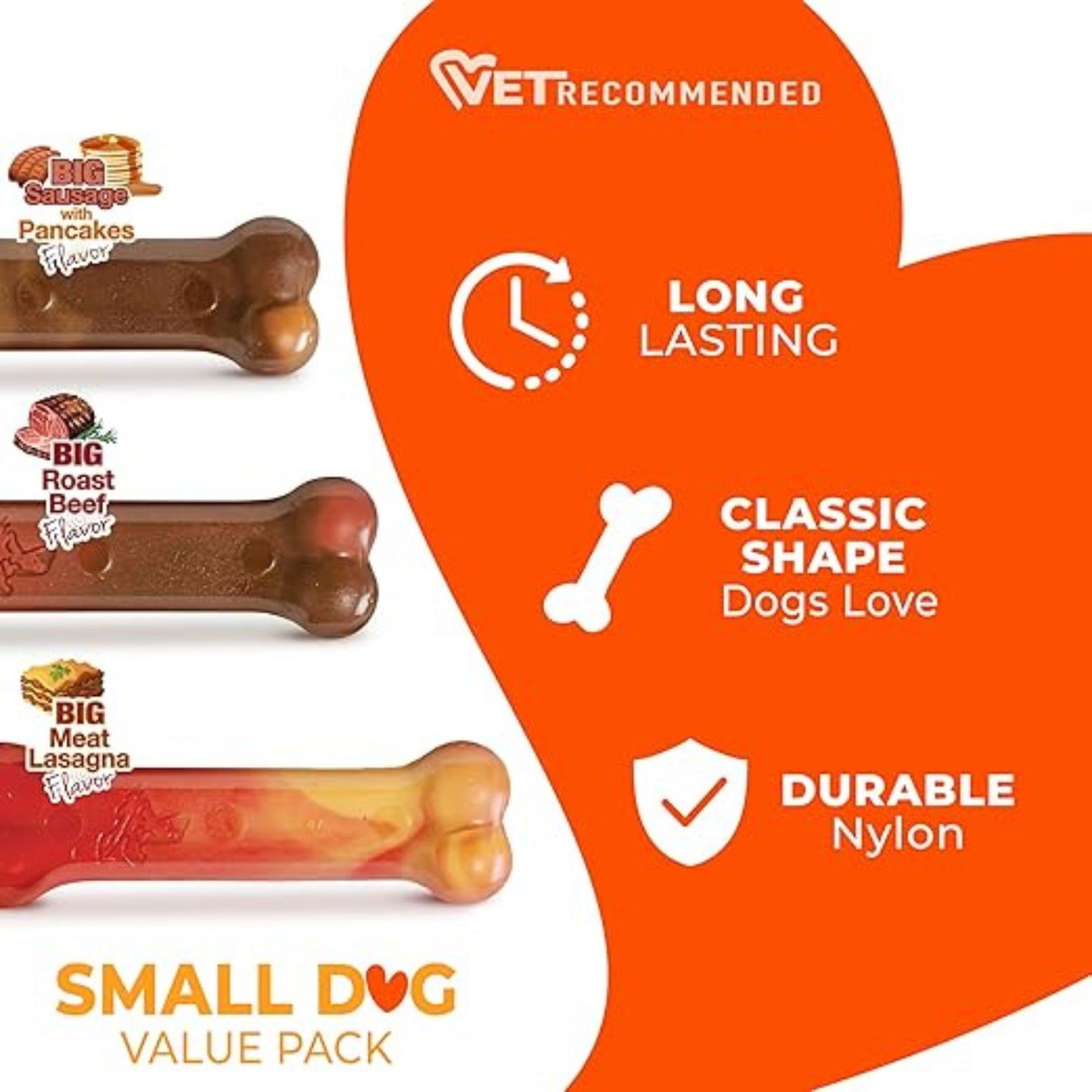 Nylabone Power Chew Flavours Frenzy Bone Triple (Pack of 3) product image 3 - Rufftail Pune