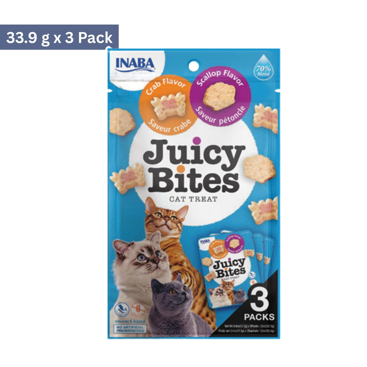 Inaba Juicy Bites Crab & Scallop Flavors Cat Treat (33.9 g) - Rufftail Pune