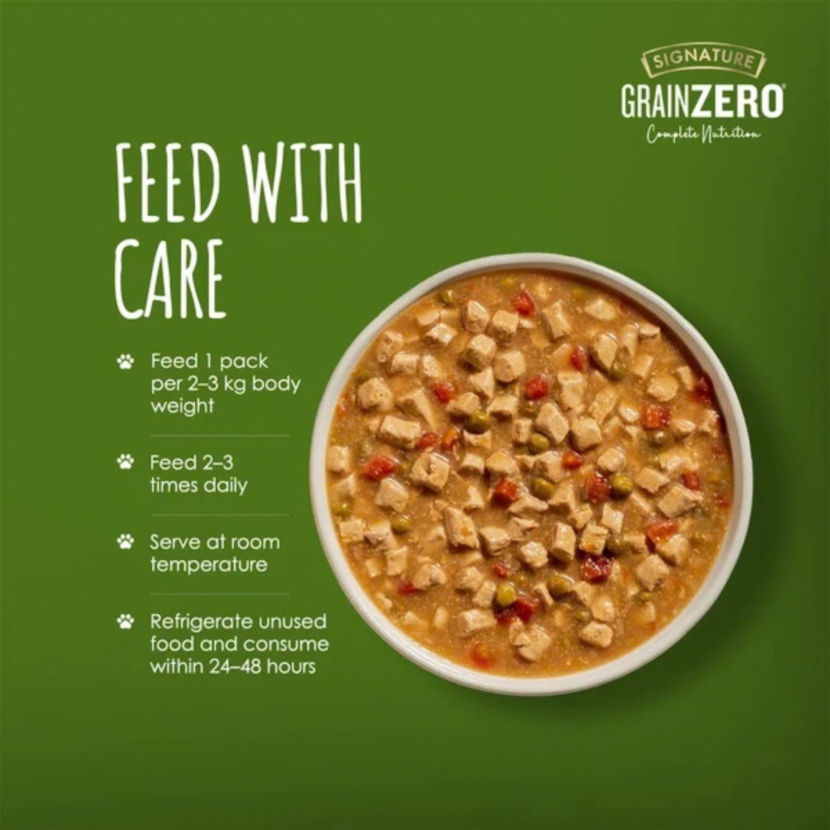 Signature Grain Zero Real Chicken Chunks Gravy Puppy Dog Wet Food
