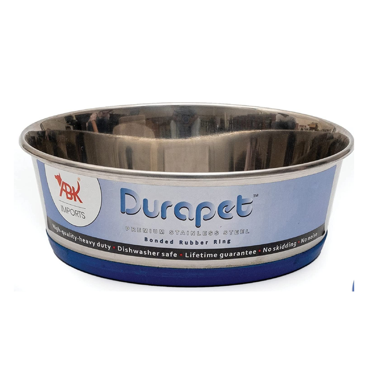 Durapet Bowl with Silicon Bonding At Bottom Food Bowl - Rufftail Pune