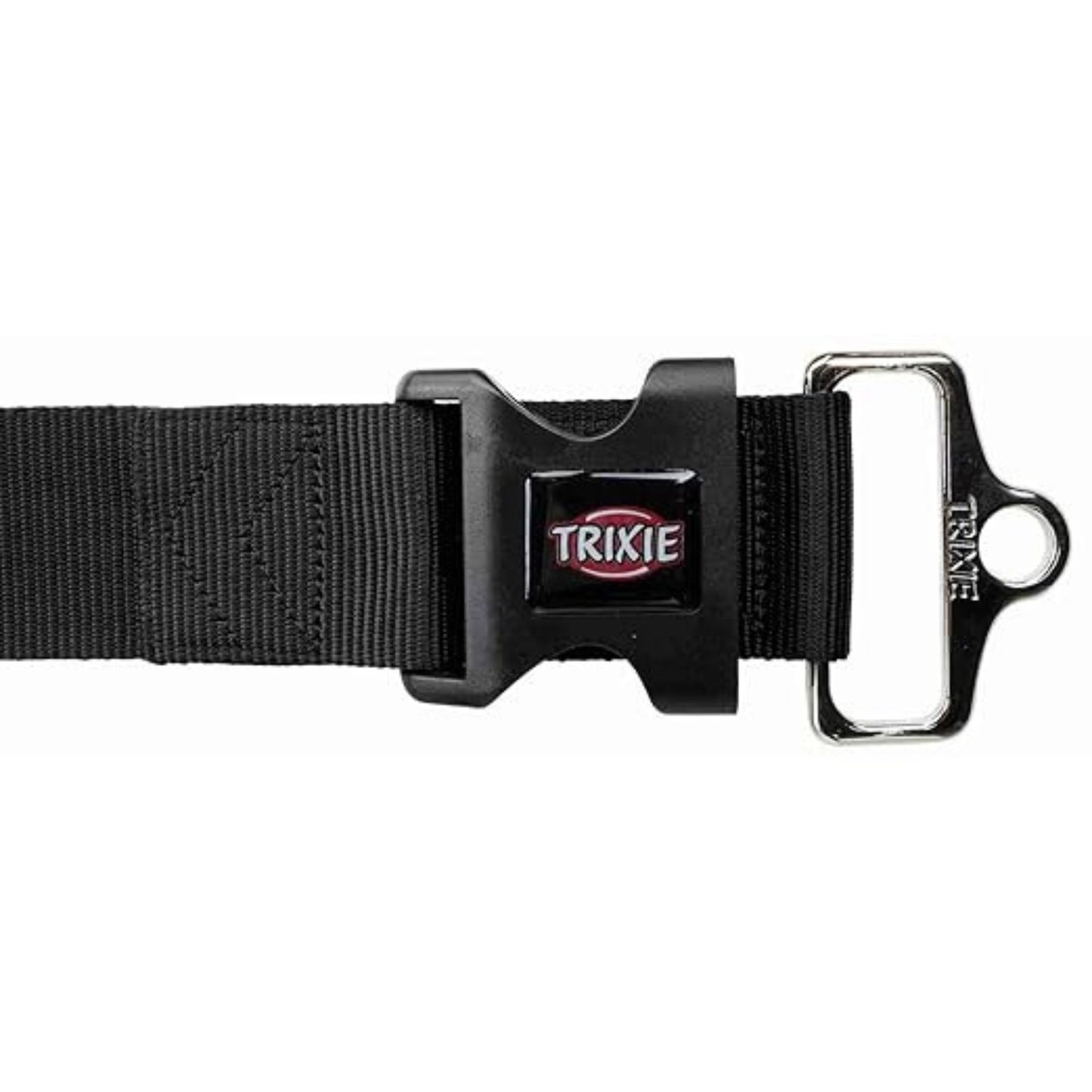 TRIXIE Dog Nylon Extra Wide Premium Collar M-L Black