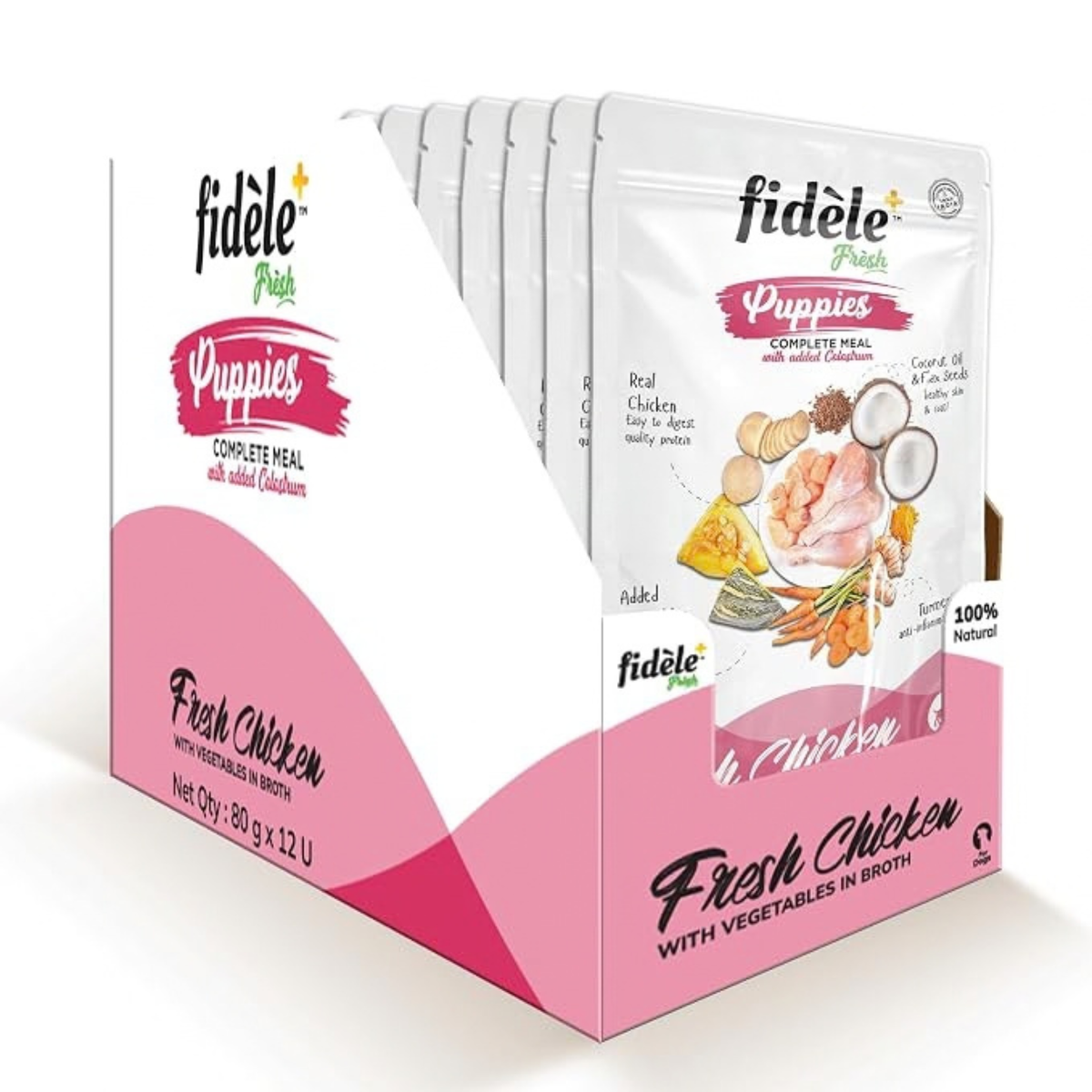 Fidele+ Fresh Wet Puppies Food for Mini Breeds (12x80g)
