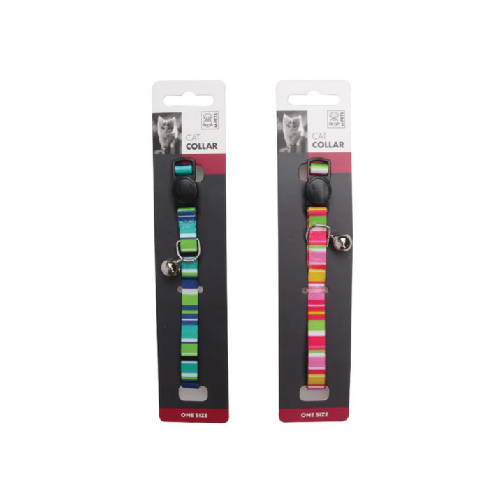M-Pets Classic Cat Collars STRIPES Cat Collar Assorted - Rufftail Pune