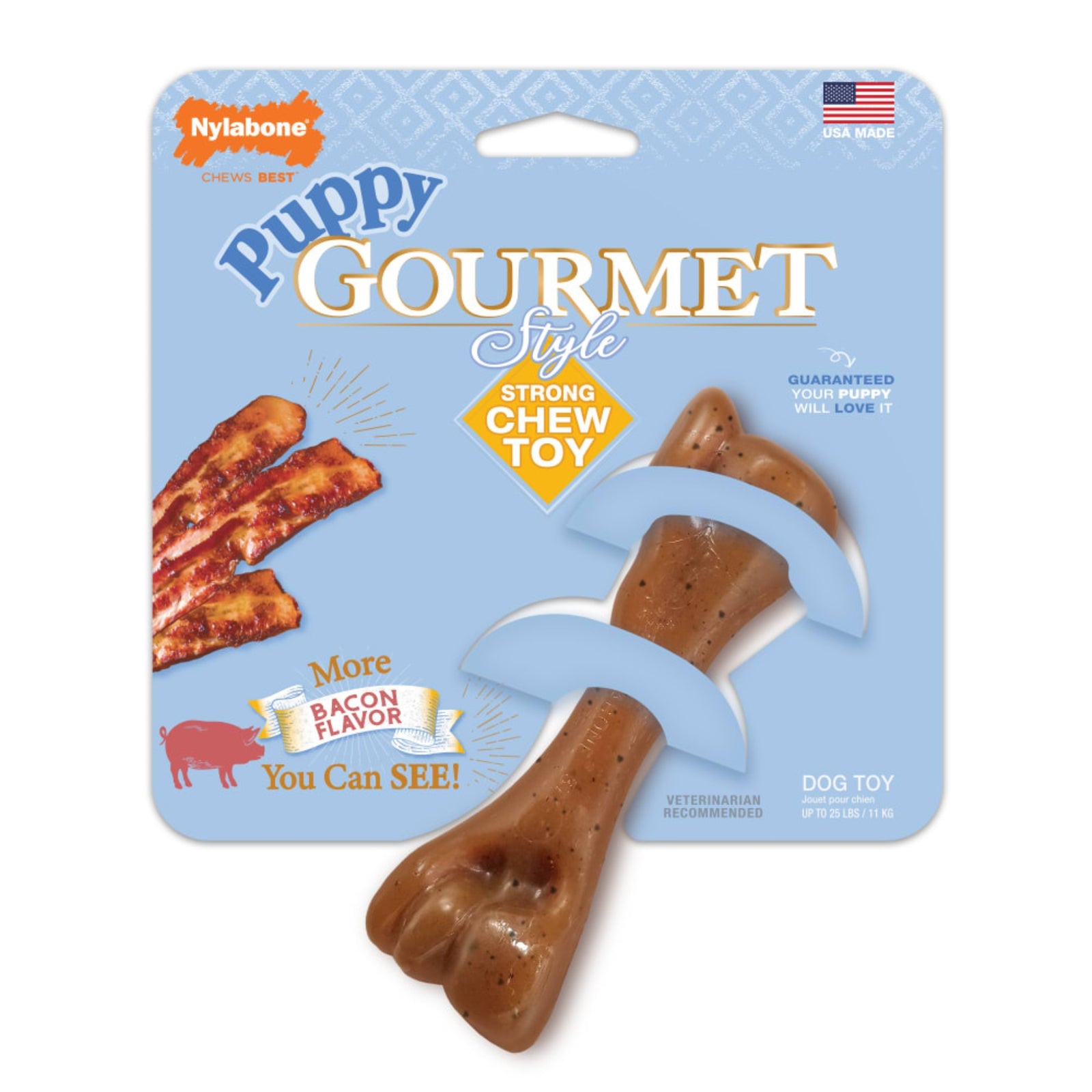 Nylabone Strong Chew Gourmet Style Femur Puppy Chew Toy- Small - Rufftail