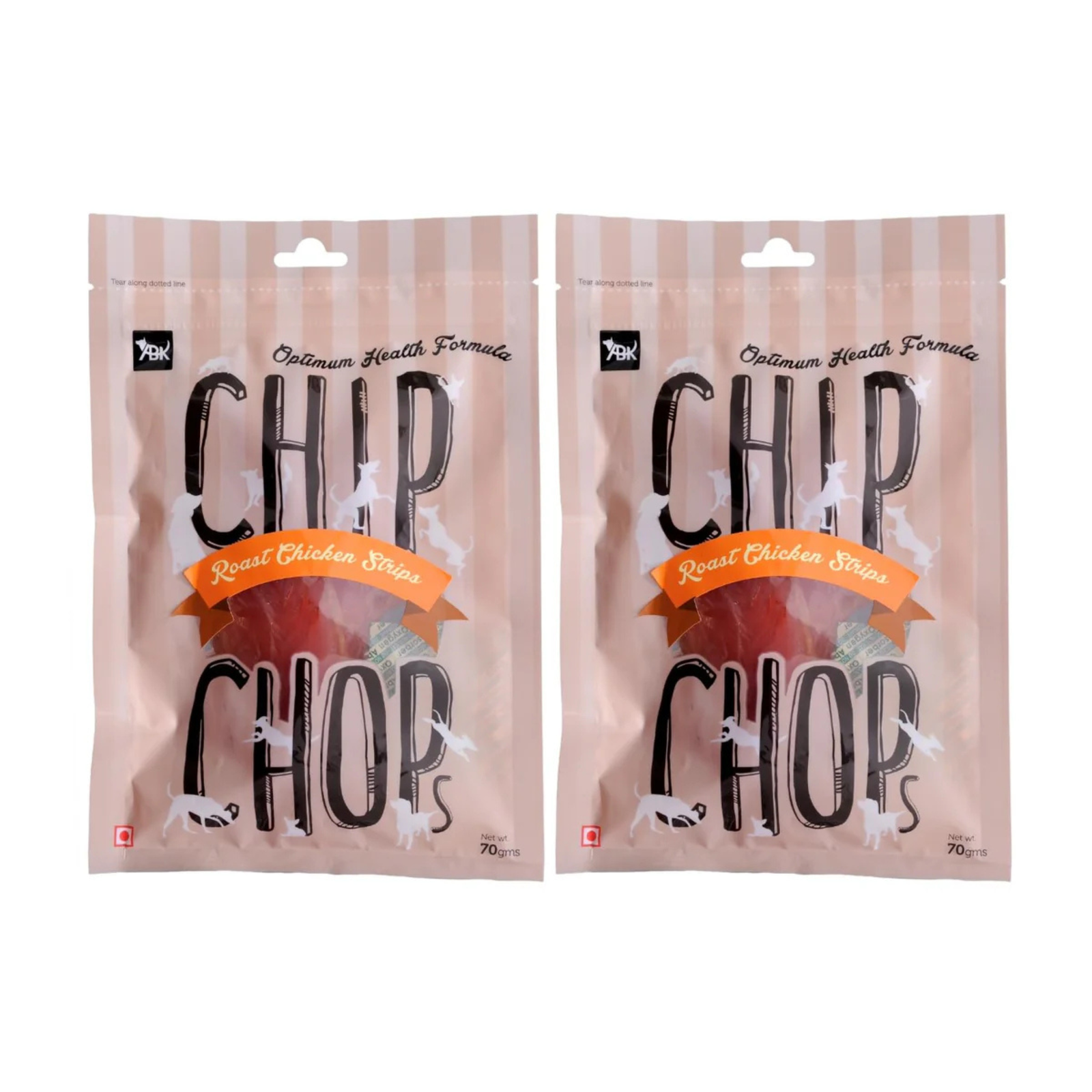 Chip Chops Roast Chicken Strips Treats - 70g - Rufftail