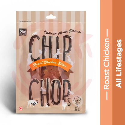 Chip Chops Roast Chicken Strips Treats - 70g