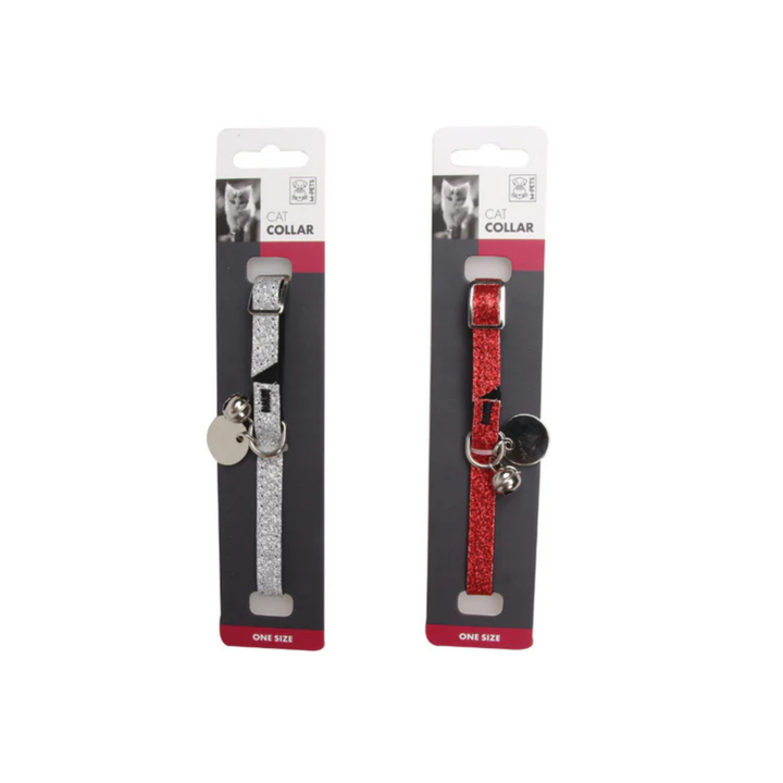 M-Pets Classic Cat Collars GLITTER Cat Collar Assorted - Rufftail Pune