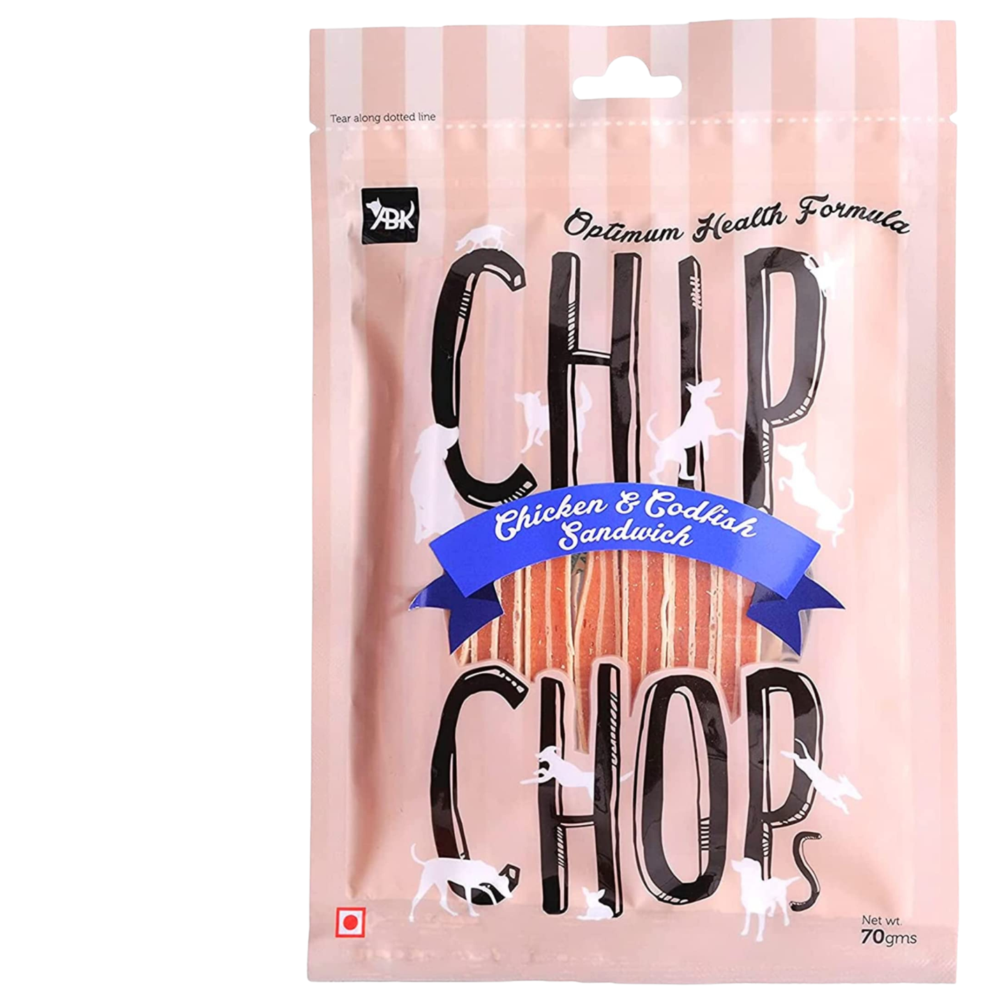 Chip Chops Chicken & Codfish Rolls Treats - 70g