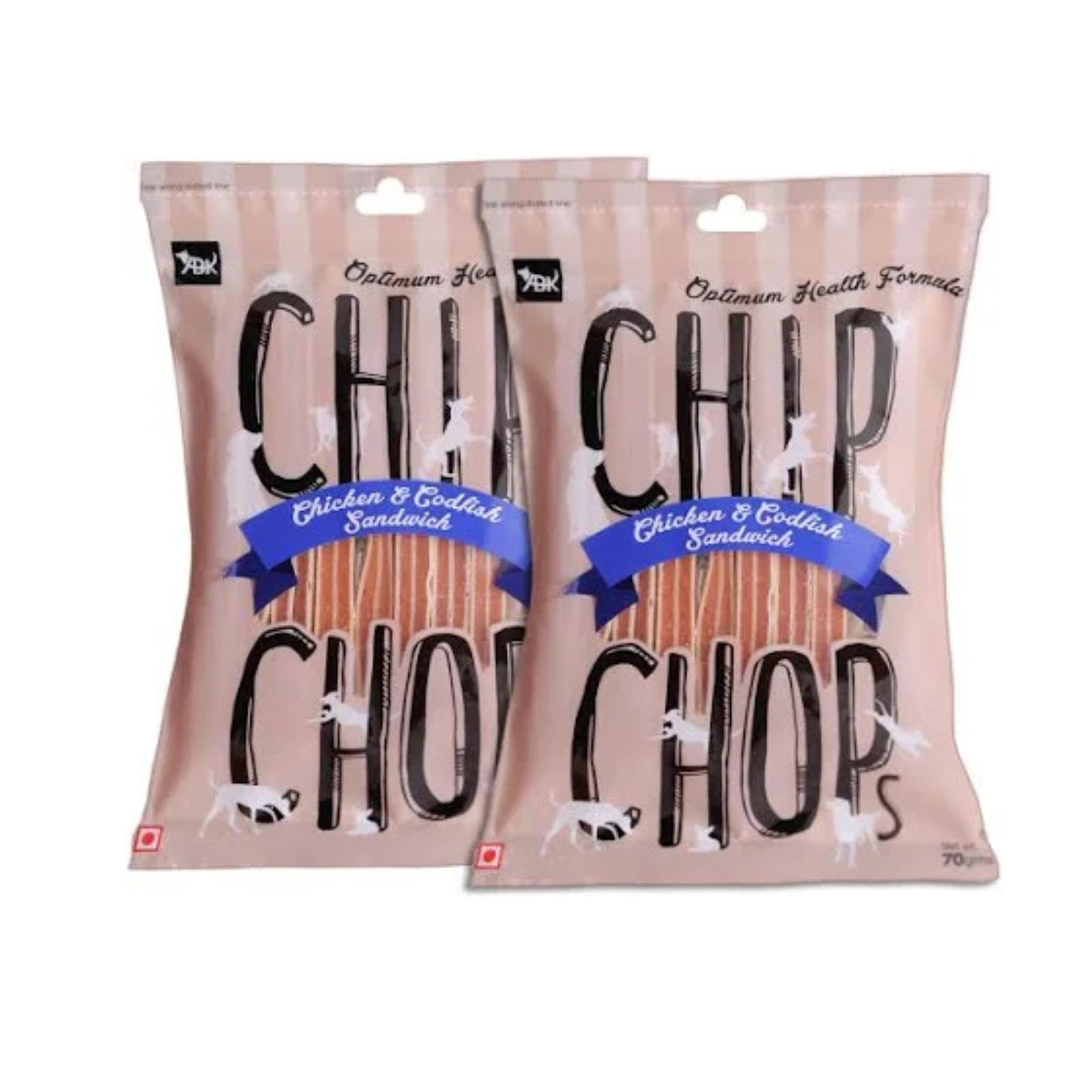 Chip Chops Chicken & Codfish Rolls Treats- 70g product image 2 - Rufftail Pune