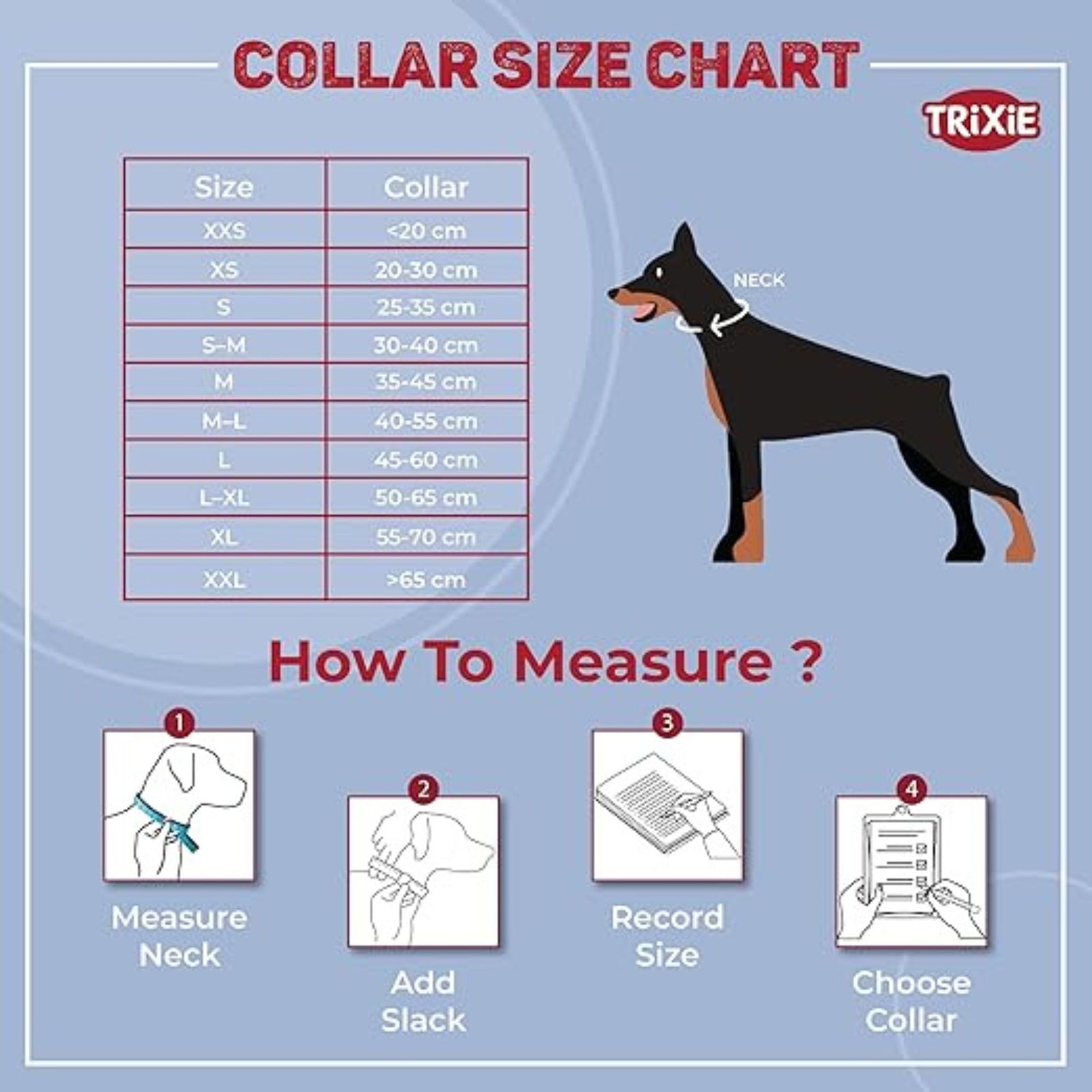 Trixie Premium Dog Collar- Jet Black product image 7 - Rufftail Pune