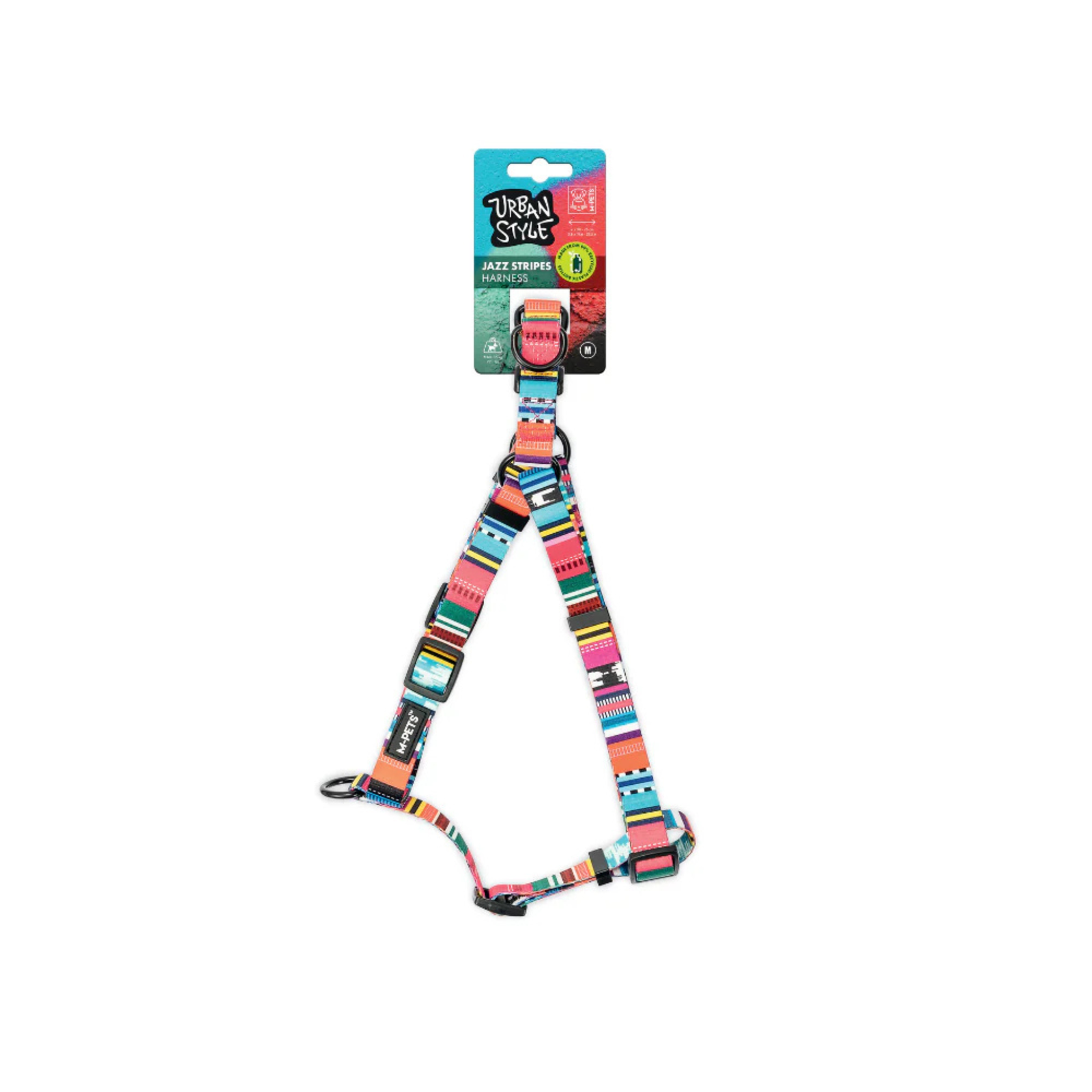 M-Pets URBAN STYLE Jazz Stripes Harness For Dogs - Rufftail