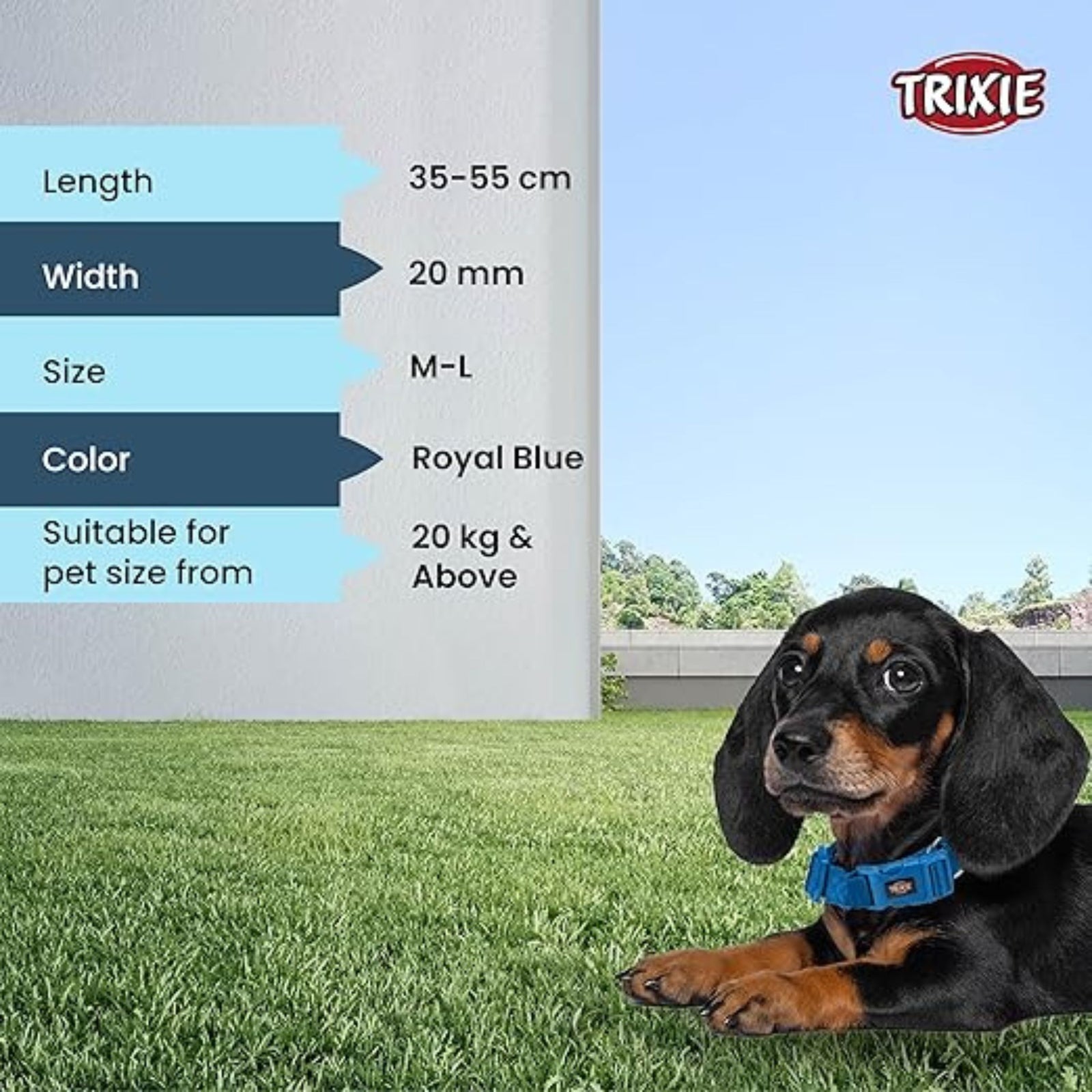 Trixie Premium Dog Collar- Royal Blue product image 6 - Rufftail Pune