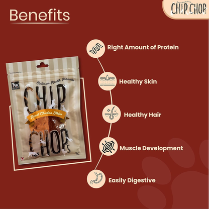 Chip Chops Roast Chicken Strips Treats - 250g