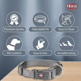 Trixie Premium Dog Collar Graphite M-L product image 4 - Rufftail Pune