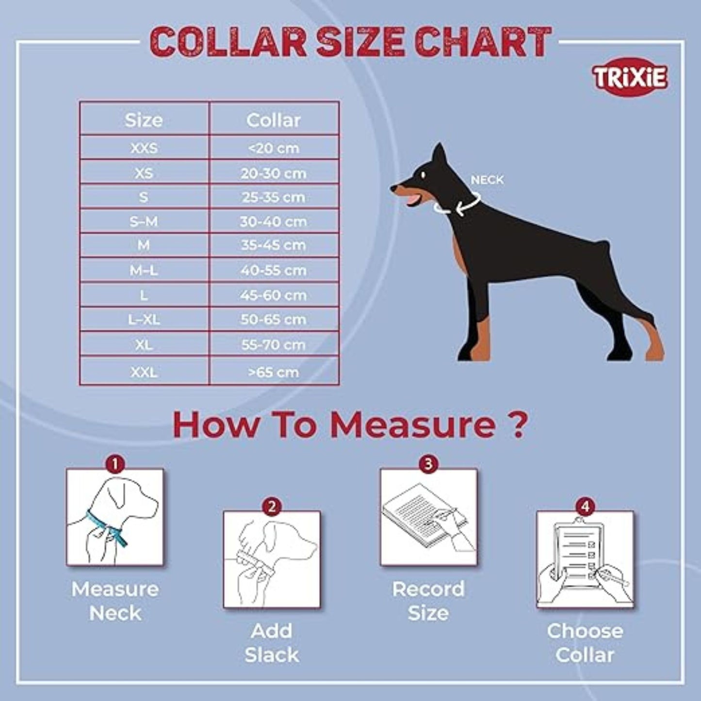 Trixie Premium Dog Collar Graphite M-L