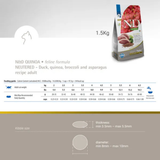 Farmina N&D Quinoa Neutered Adult Cat Dry Food (Duck, Quinao, Broccoli) product image 6 - Rufftail Pune