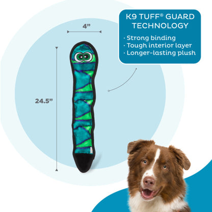 Outward Hound Durablez Snake Squeaky Interactive Dog Toy - Blue LG