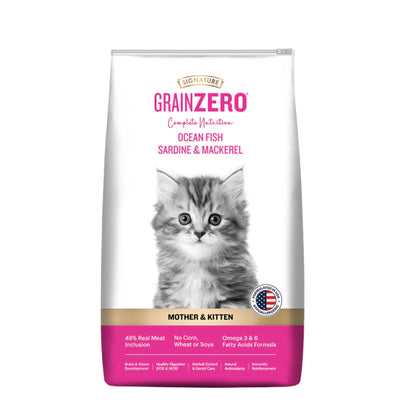 Signature Grain Zero Mother & Kitten Dry Cat Food - All Breed Formula