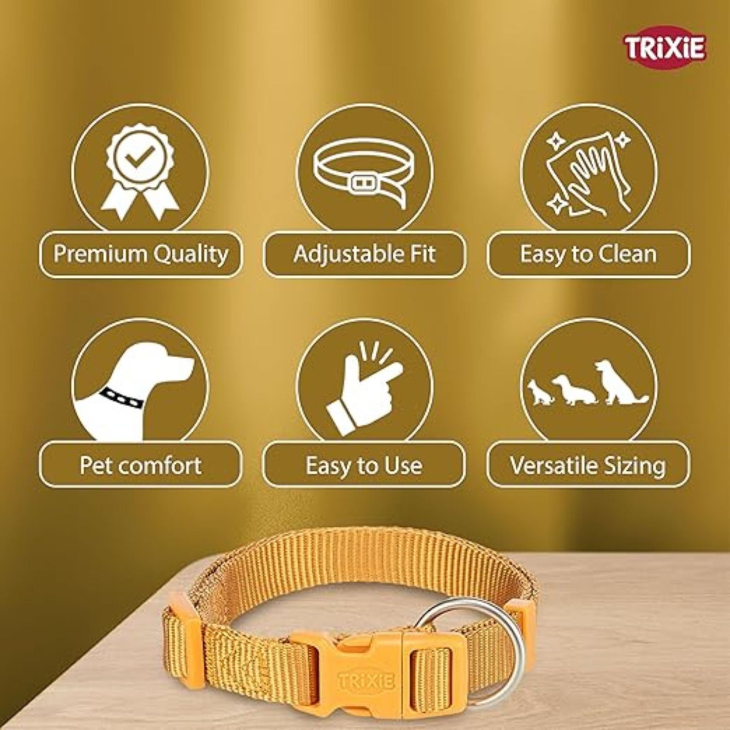 Trixie Premium Dog Collar Curry S-M