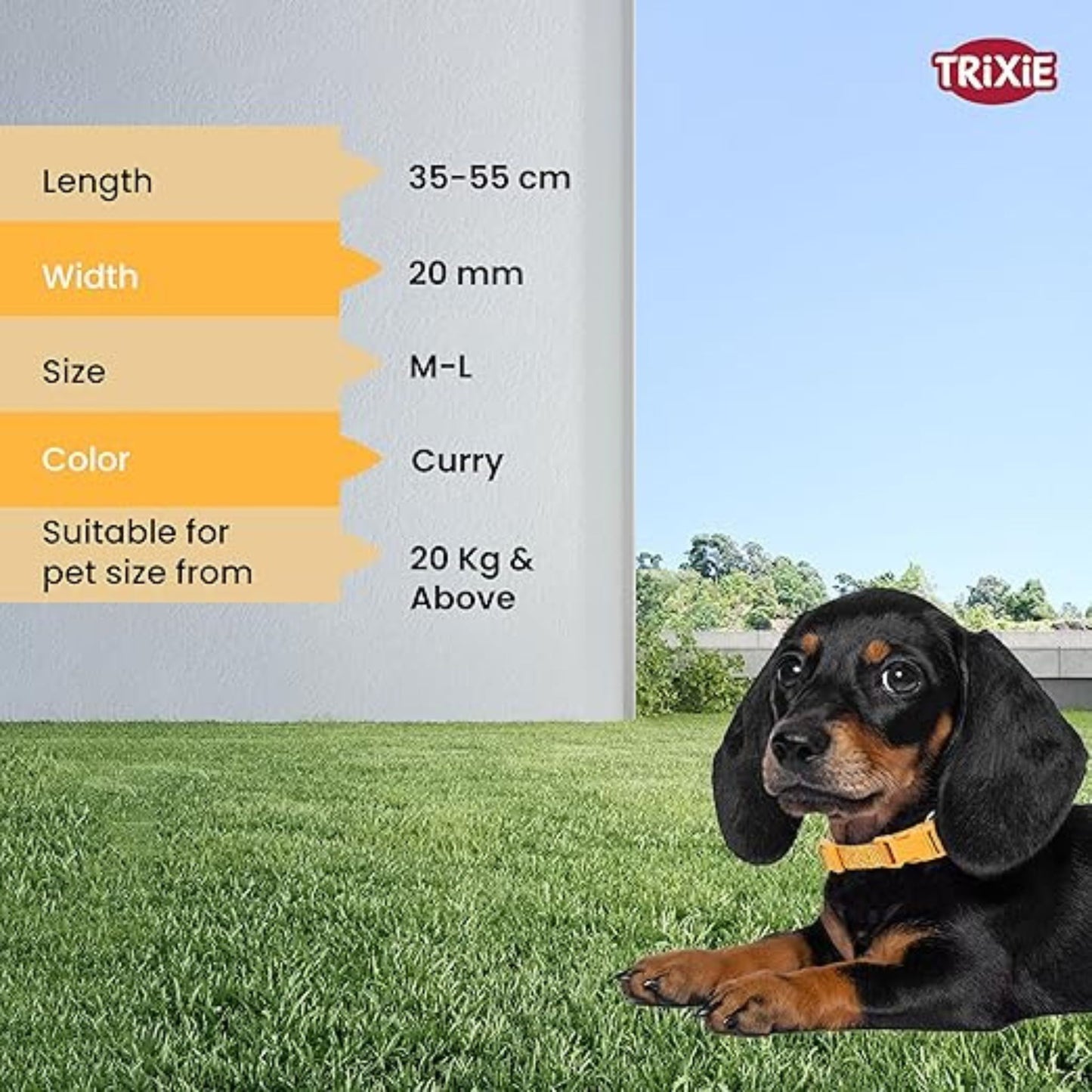 Trixie Premium Dog Collar Curry S-M