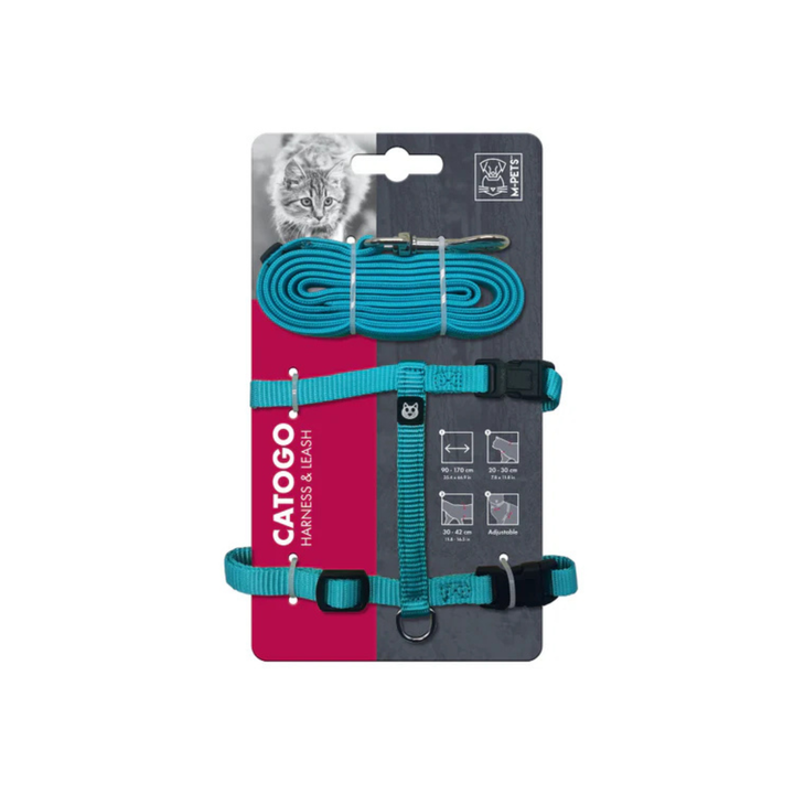 M-Pets CATOGO Cat Harness & Leash Set- Blue - Rufftail Pune