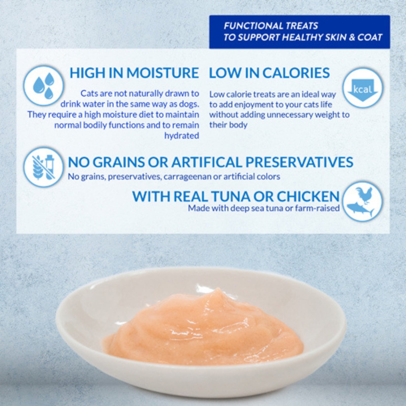 Inaba Churu Skin & Coat Tuna Recipe Cat Treats (14gx4) - Rufftail