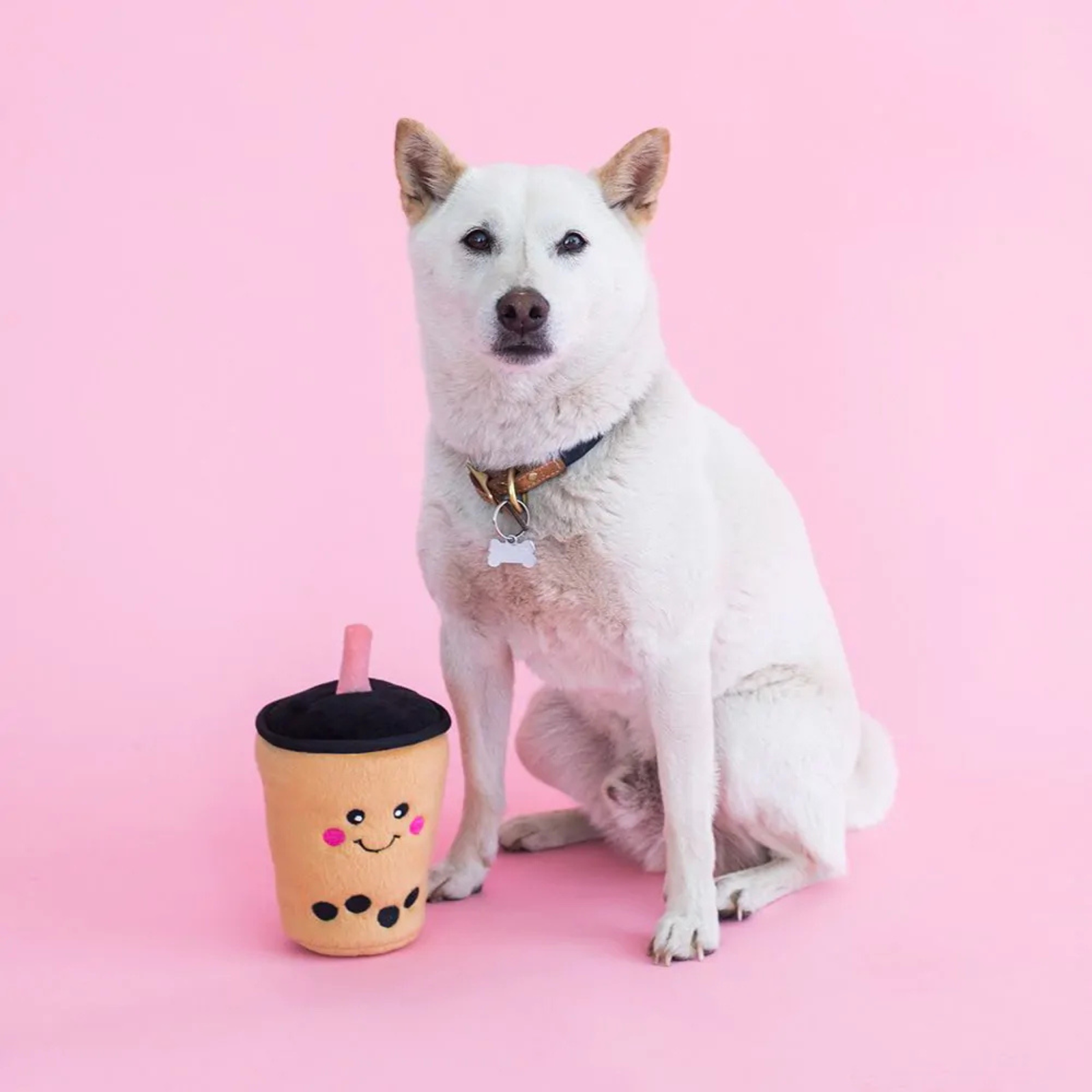 ZippyPaws NomNomz Boba Milk Tea Squeaky Dog Toy