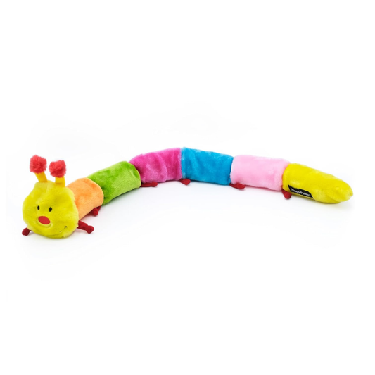 ZippyPaws Colorful Caterpillar Squeaky Stuffed Plush Dog Toy - Large