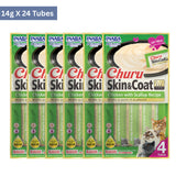 Inaba Churu Skin & Coat Tuna with Scallop Recipe Cat Treats (14gx4)