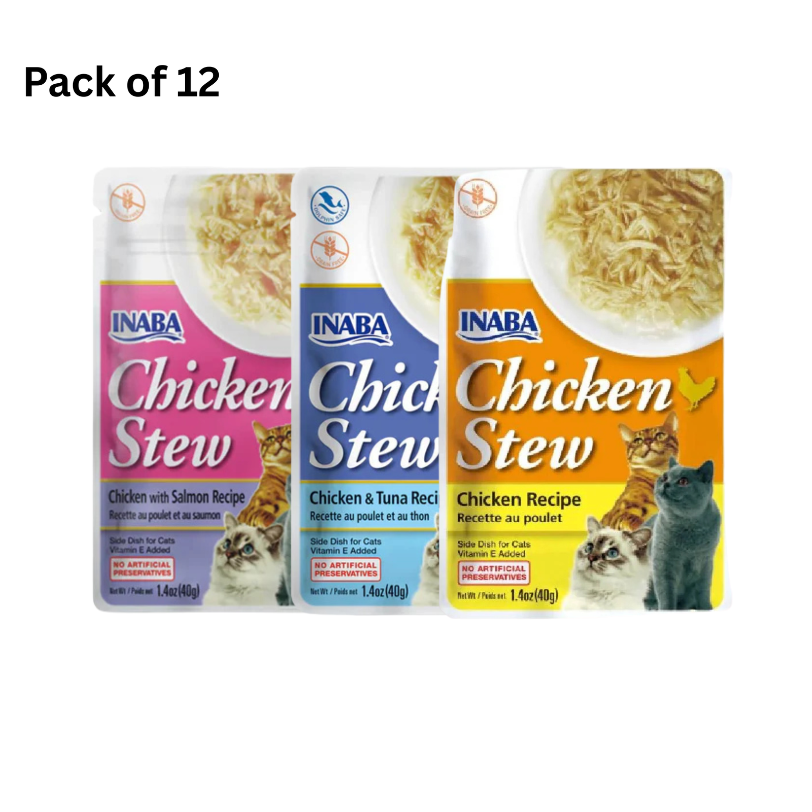 Inaba Chicken Stew Assorted Pack (Chicken, Chicken & Tuna, Chicken & Salmon) product image 3 - Rufftail Pune