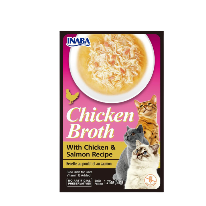 Inaba Chicken Broth with Chicken & Salmon Recipe Cat Treat - Rufftail Pune