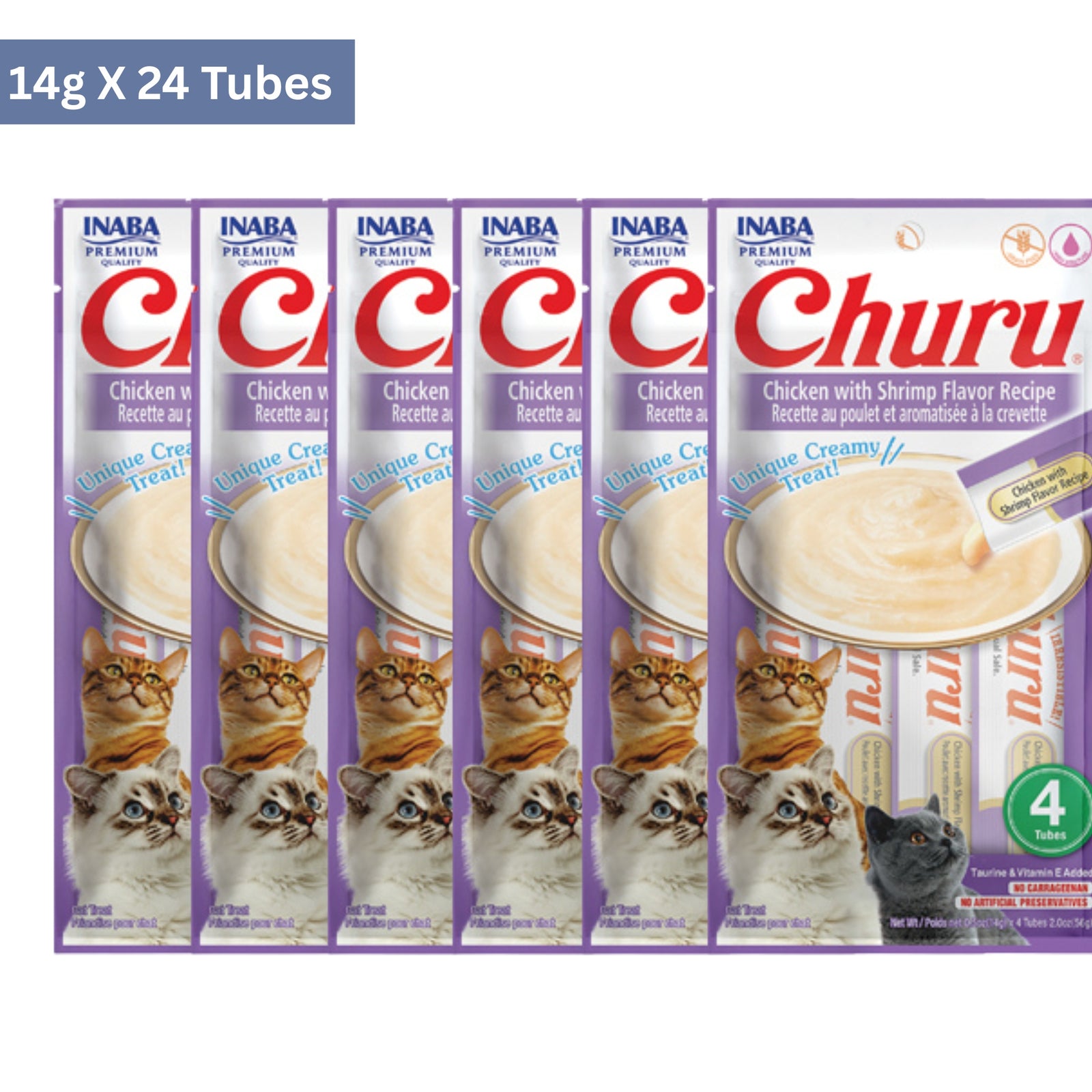 Inaba Churu Chicken with Shrimp Recipe Cat Treats (14gx4) product image 2 - Rufftail Pune