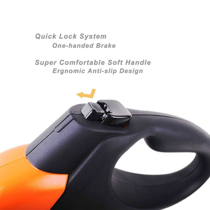 Fida Mars Series Heavy Duty 5m Retractable Dog Leash - Red