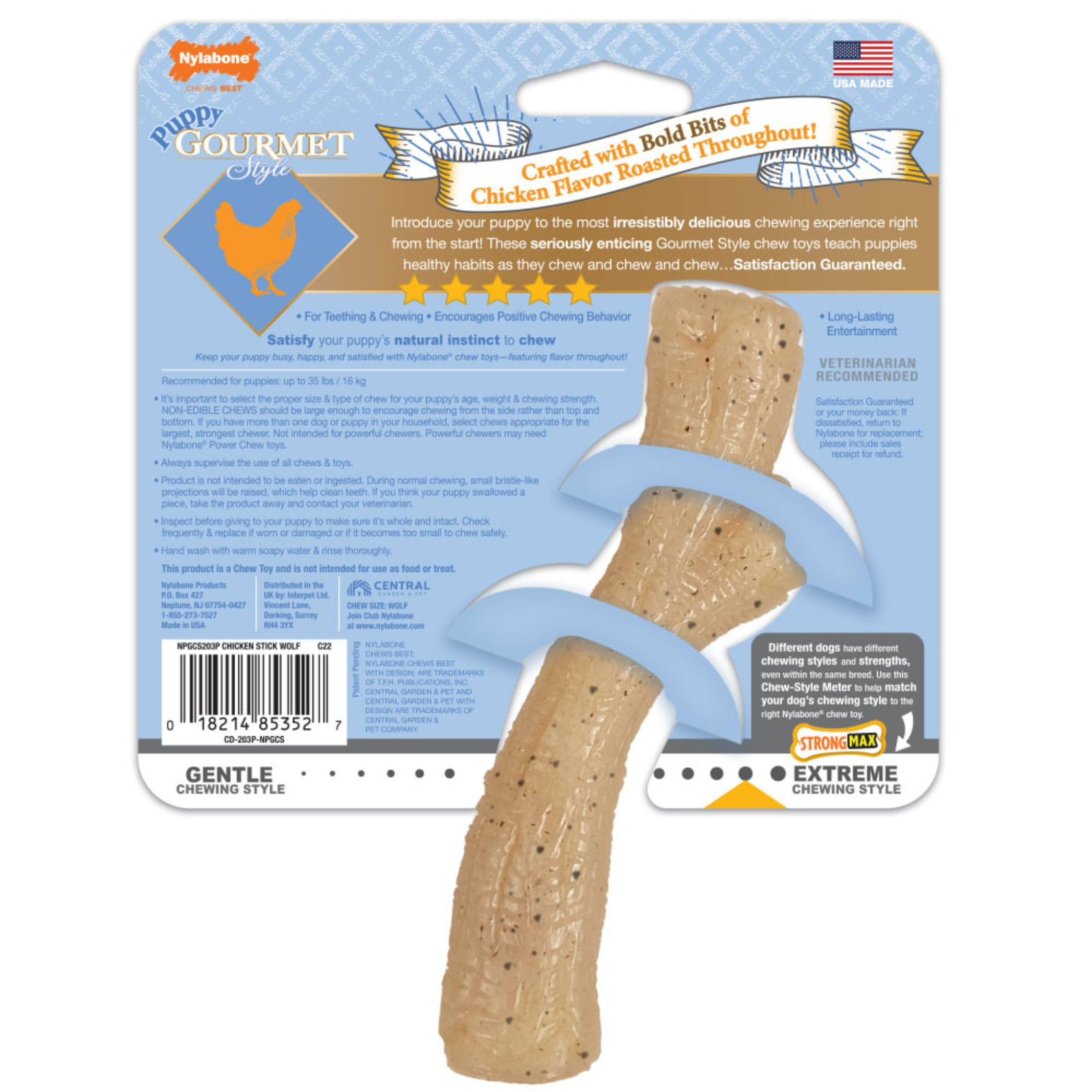Nylabone Strong Chew Gourmet Style Femur Puppy Chew Toy- Medium product image 9 - Rufftail Pune