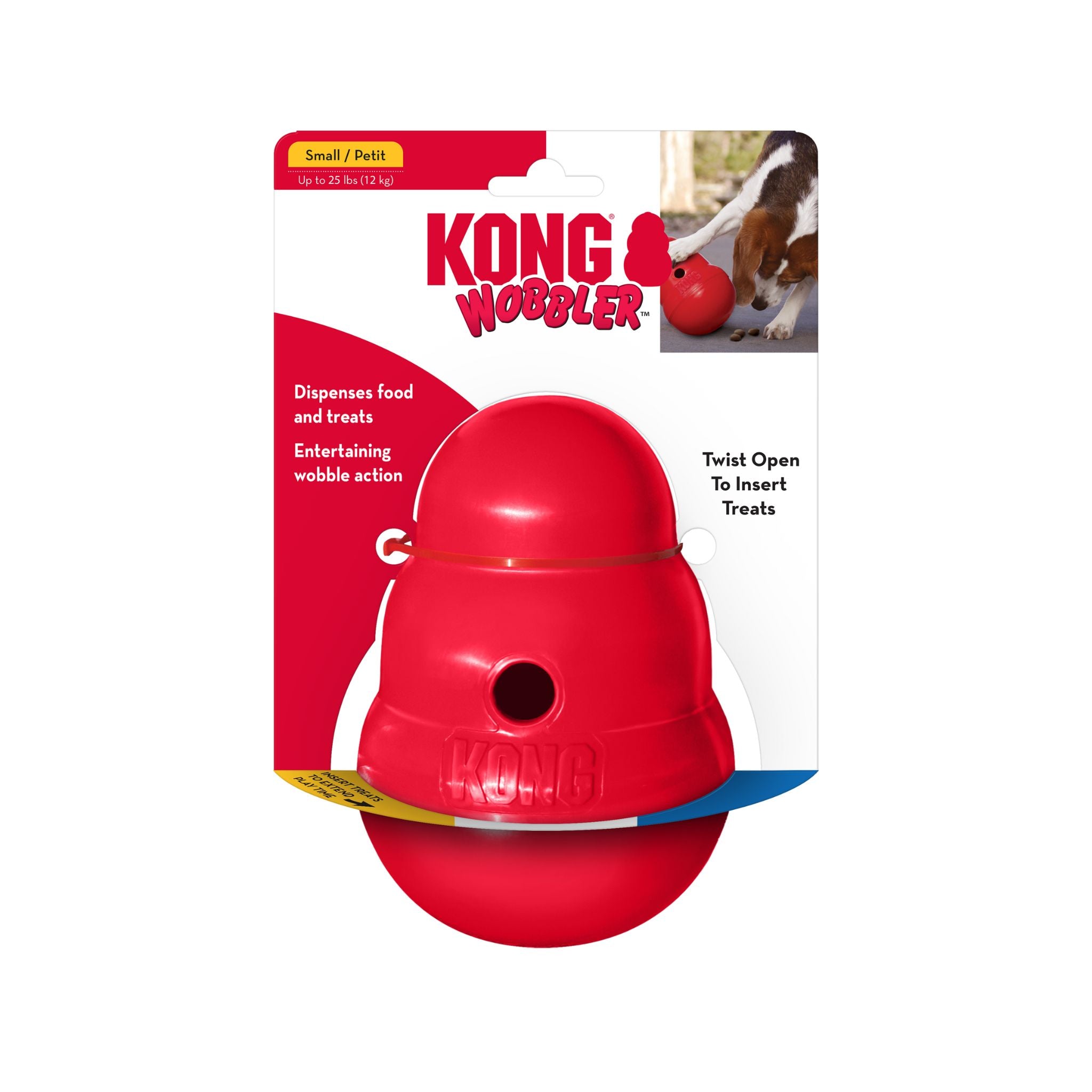 KONG Wobbler - Interactive Food Dispensing Dog Toy (Small) - Rufftail