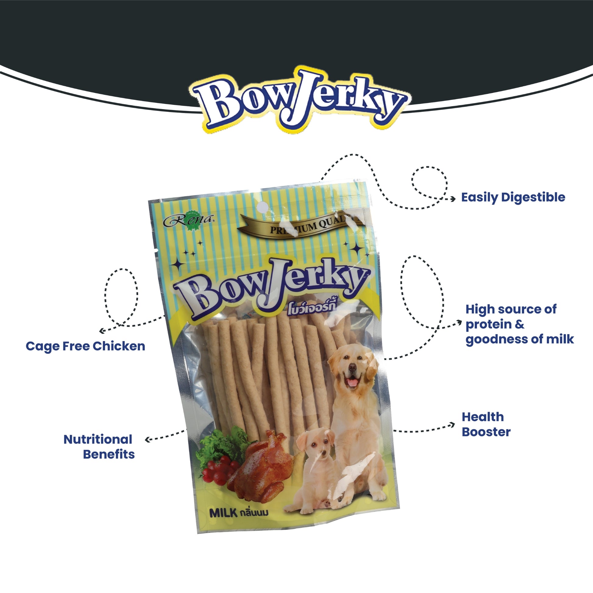 Rena BowJerky Milk Sticks 200g - Rufftail