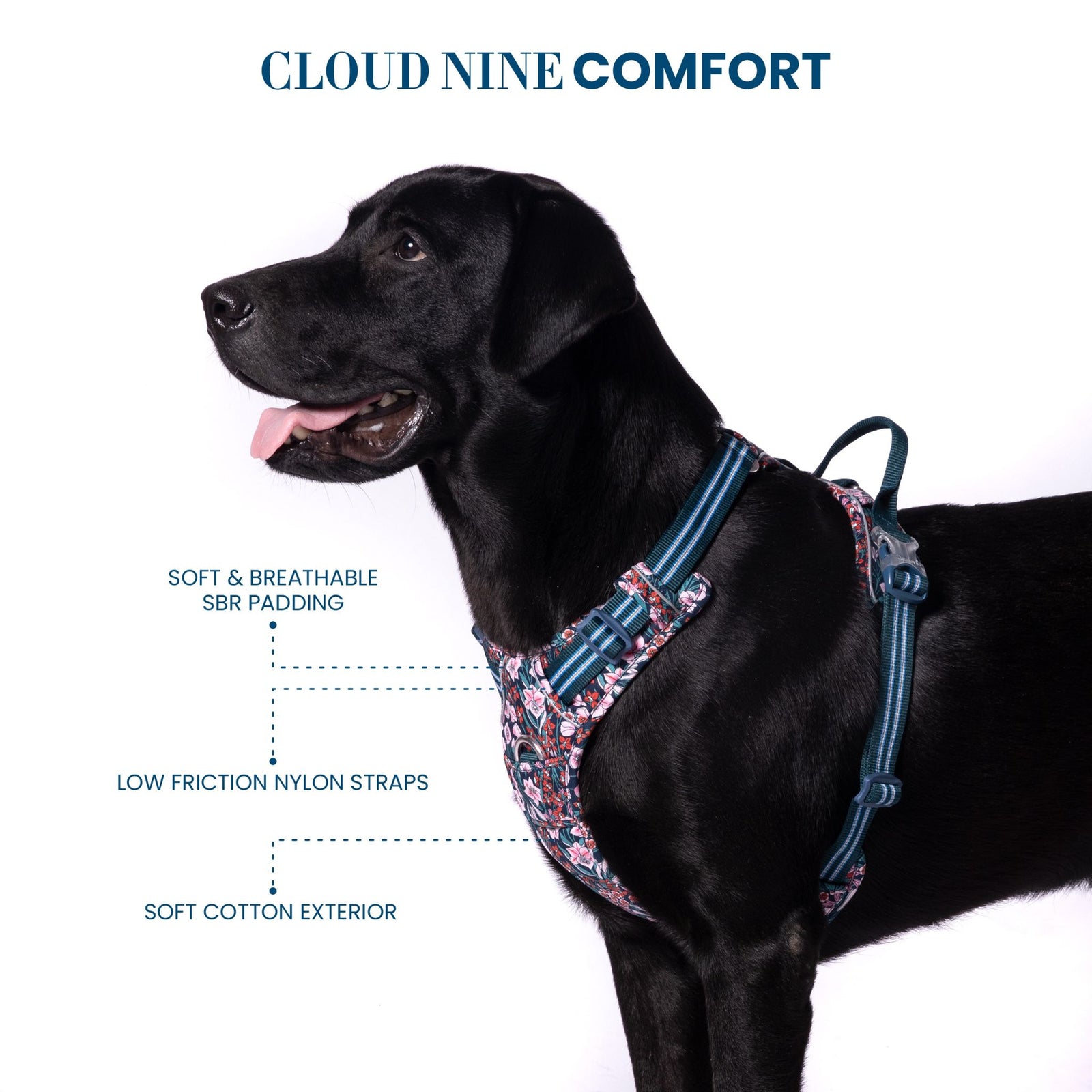 Truelove Floral No Pull Pet Harness for Dogs product image 3 - Rufftail Pune