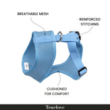 Truelove Cat & Small Dog Harness Safe & Comfortable- Blue product image 2 - Rufftail Pune