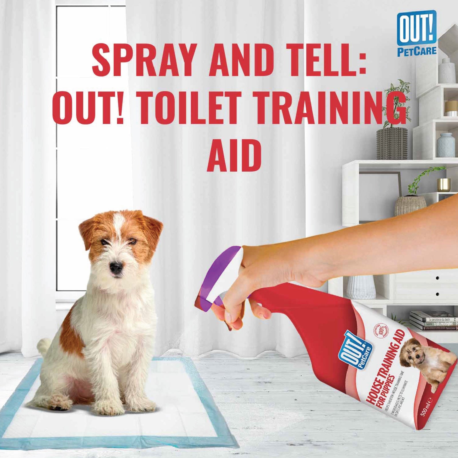OUT Toilet Home Training Aid for Puppies 500ml product image 3 - Rufftail Pune