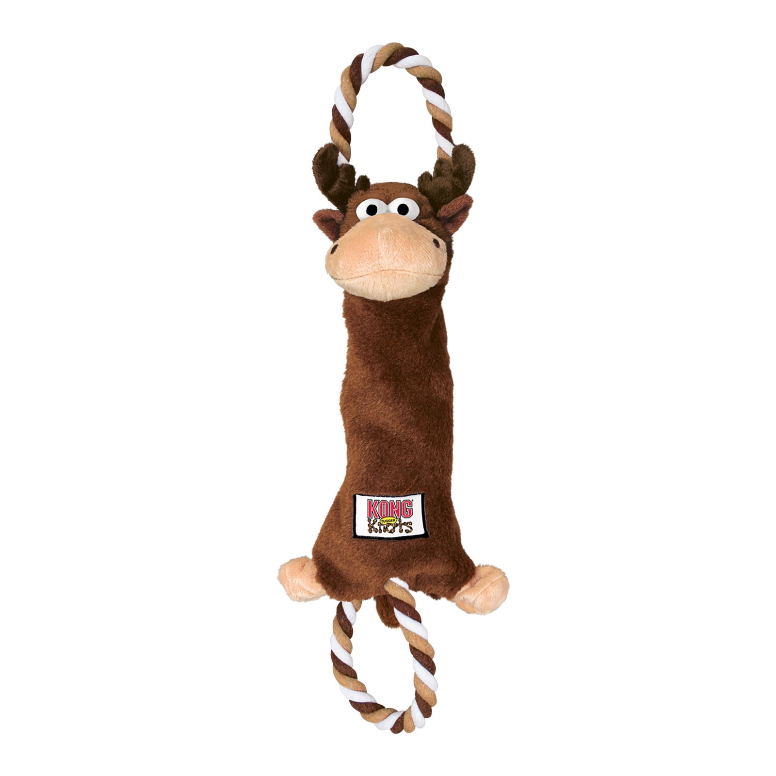 KONG Tugger Knots Moose – Tough & Fun Dog Toy for Tug Play - Rufftail