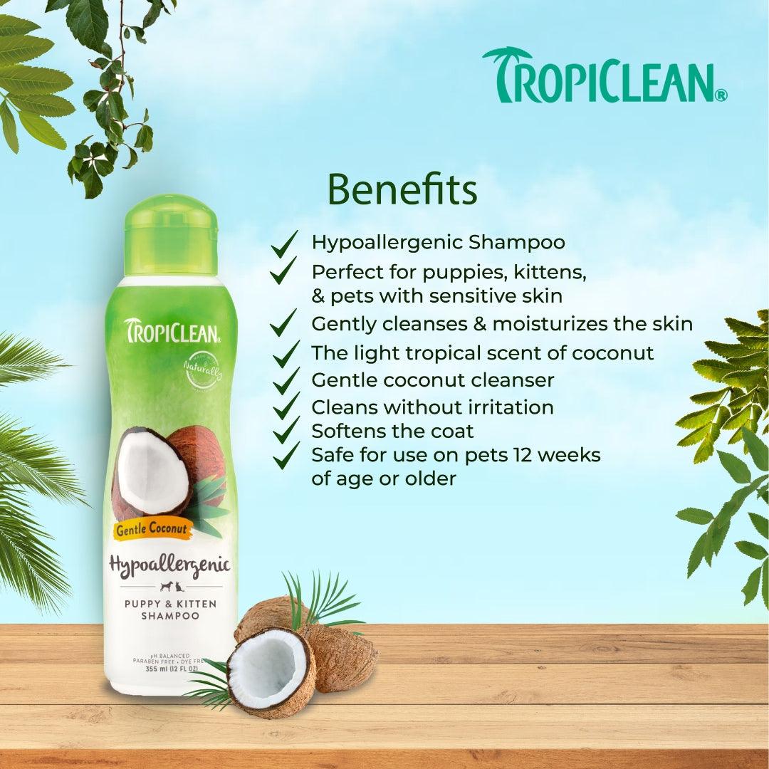 Tropiclean Gentle Coconut Shampoo Hypoallergenic - 335ml - Rufftail