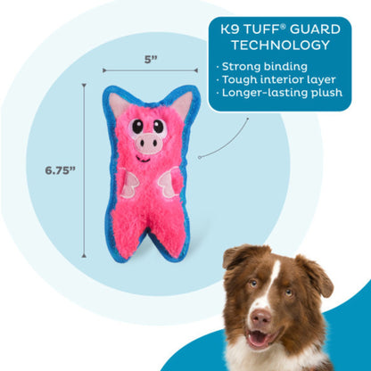 Outward Hound Pig Durablez Invincibles With Squeak Plush Toy For Dog