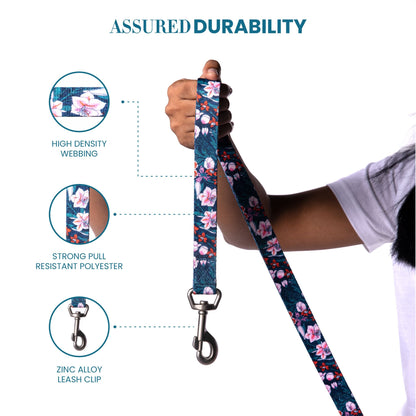 Truelove Floral Pet Leash with Multi-Handles for Dogs - Rufftail