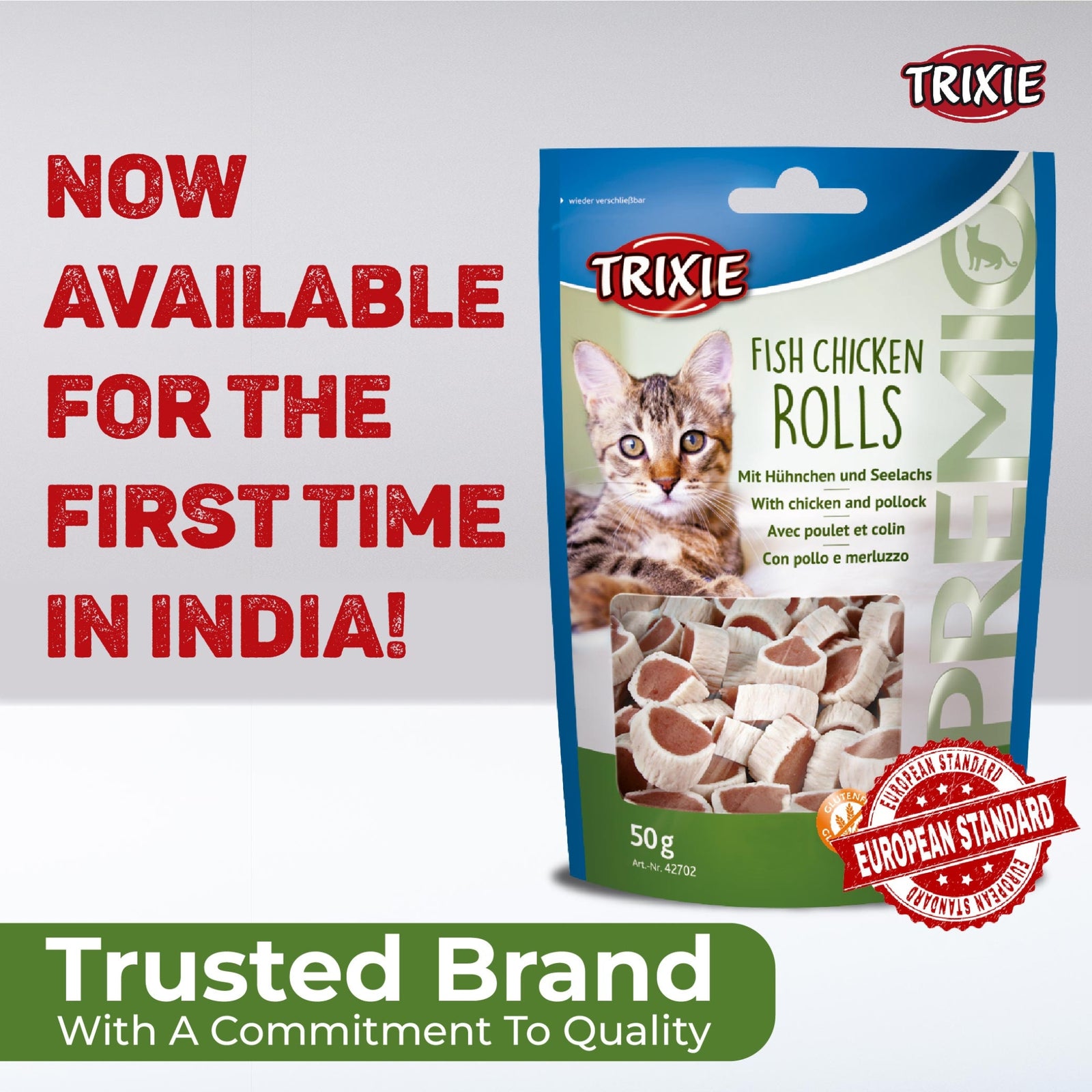 Trixie Cat Treats PREMIO Fish Chicken Rolls - 50g - Rufftail