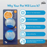 Zeus DUO Ball with Squeaker & Glow for Dogs 2 pk - Rufftail