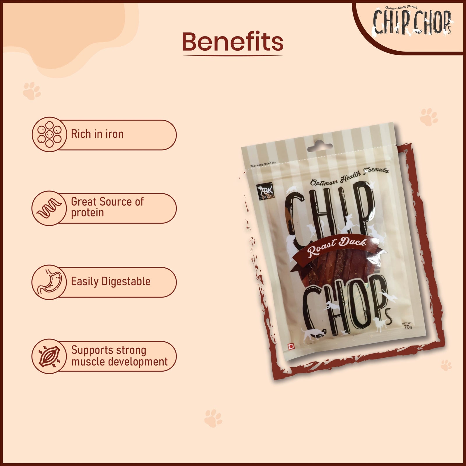 Chip Chops Roast Duck Strips 70g - Rufftail