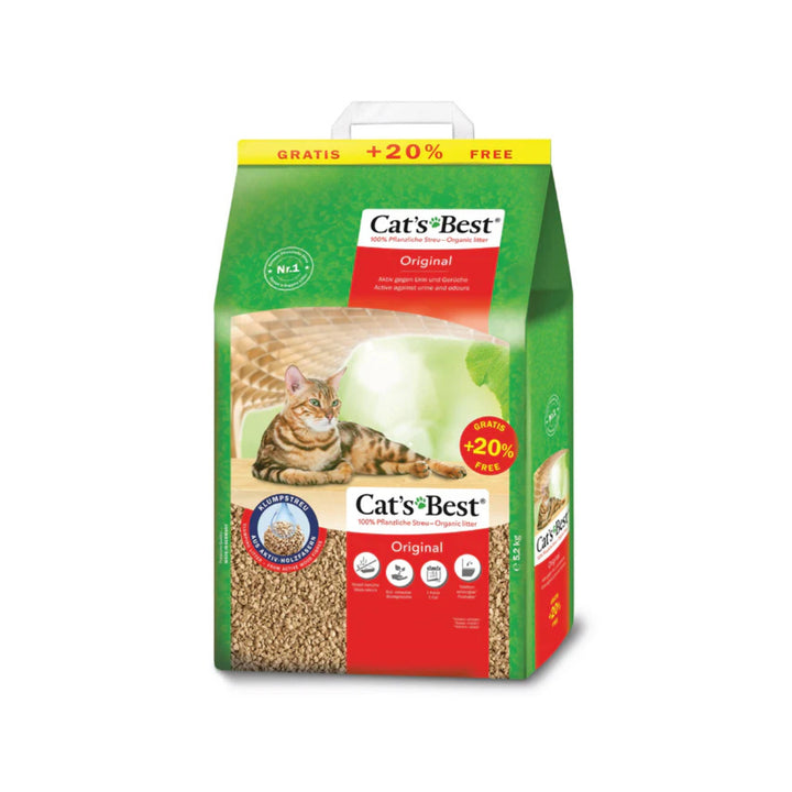 Cat's Best Original Wood Based Clumping Cat Litter- 5.2Kg - Rufftail Pune