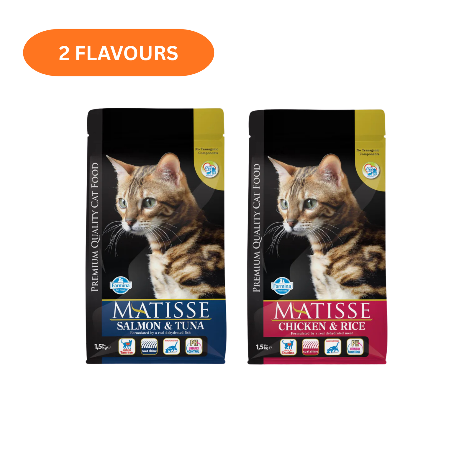 Farmina Matisse Dry Cat Food- 1.5kg (Salmon & Tuna + Chicken & Rice) - Rufftail Pune