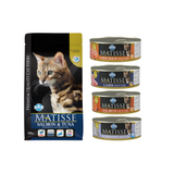 Farmina Matisse Wet & Dry Food Combo (Salmon & Tuna 1.5kg + Assorted 4 Cans) - Rufftail Pune