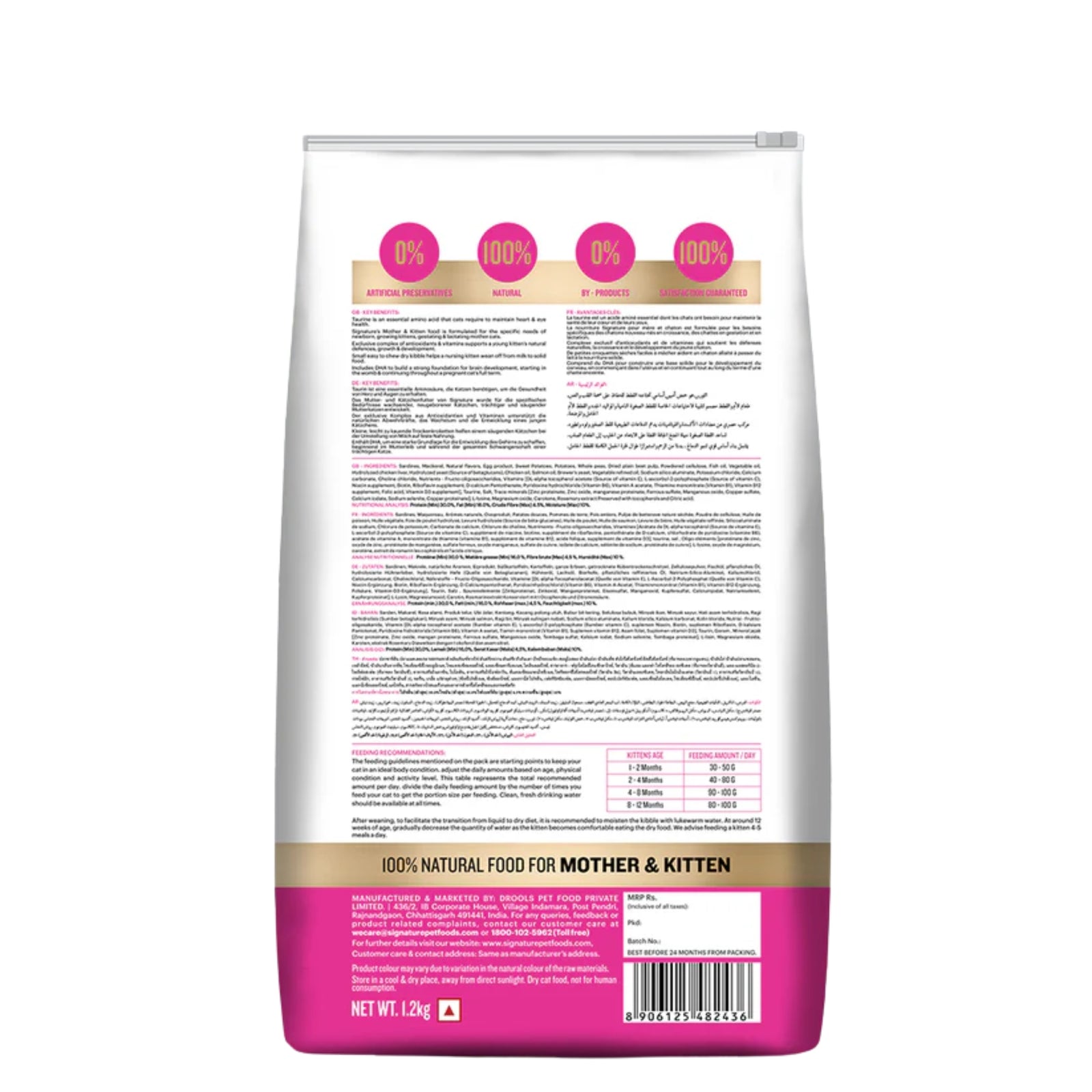 Signature Grain Zero Mother & Kitten Dry Cat Food - All Breed Formula - Rufftail
